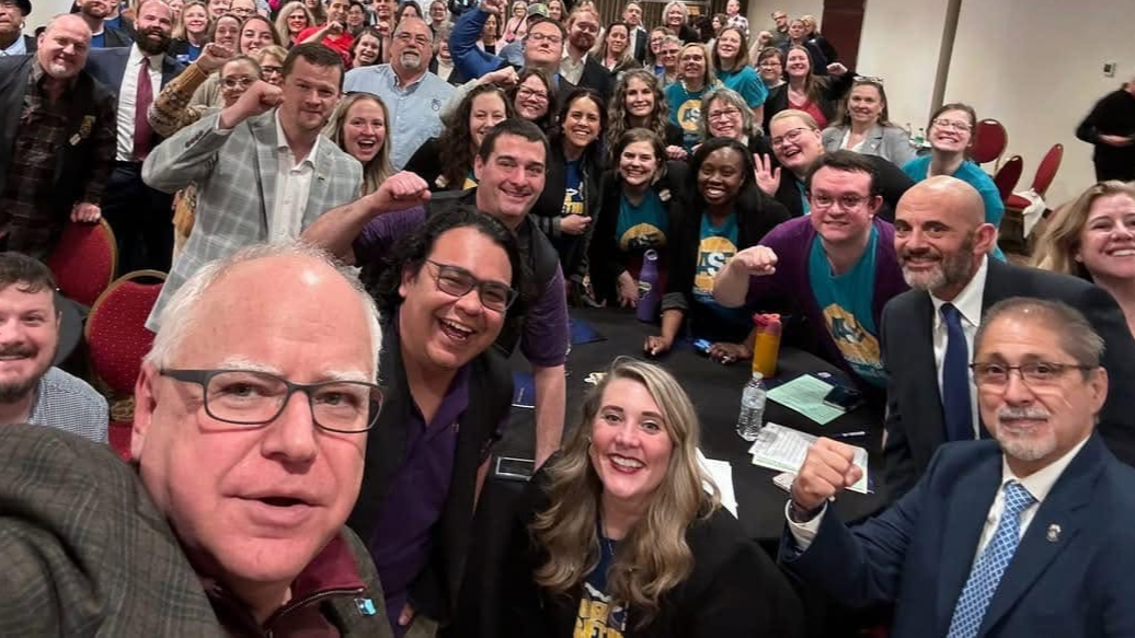Mankato ASF members participating in Lobby Day advocacy with Governor Tim Walz